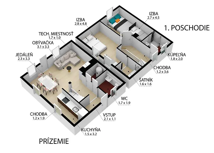 Drevenica Borovica アパート